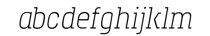 ToenasBangsaSlab-LightItalic Font LOWERCASE