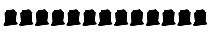 Tombstone 3D Font LOWERCASE