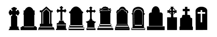 Tombstones Font UPPERCASE