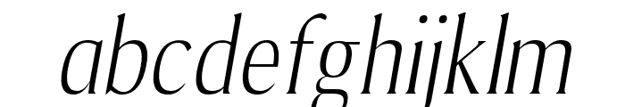 Tonic light-italic Font LOWERCASE