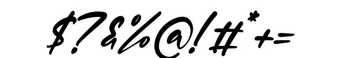Tonicha Italic Font OTHER CHARS