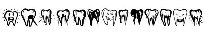 Tooth Bundle Font UPPERCASE