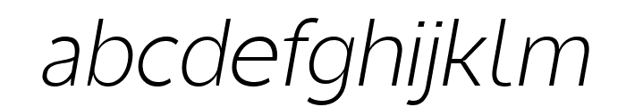 Tous ExtraLight Italic Font LOWERCASE