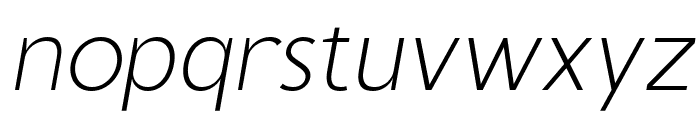 Tous ExtraLight Italic Font LOWERCASE