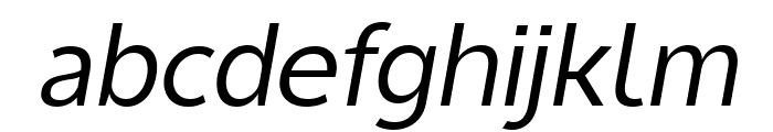 Tous Light Italic Font LOWERCASE