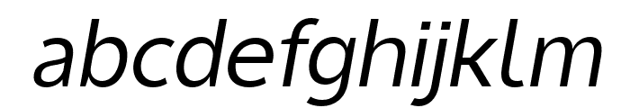 Tous-LightItalic Font LOWERCASE