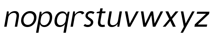 Tous-LightItalic Font LOWERCASE