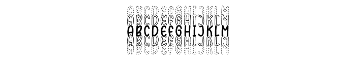 Tracing Alphabet Stacked Font UPPERCASE