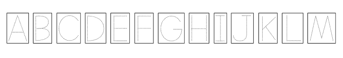 Tracing Box Space Font UPPERCASE