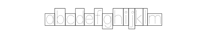 Tracing Box Font LOWERCASE