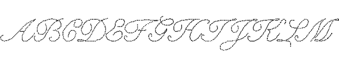 Tracing Cursive Handwriting 1 Font UPPERCASE