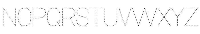 Tracing Dash Font UPPERCASE