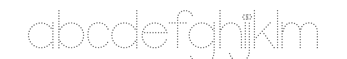 Tracing Dot Font LOWERCASE