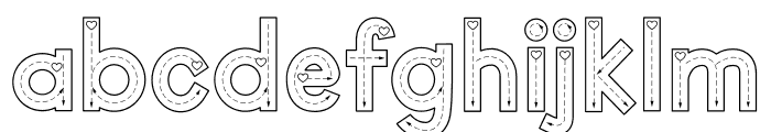 TracingHeart Font LOWERCASE