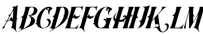 Traditional Challenges Regular Italic Font LOWERCASE