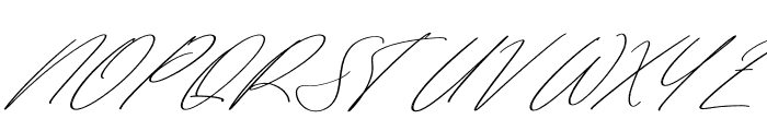 Tranquil Euphoric Script Italic Font UPPERCASE