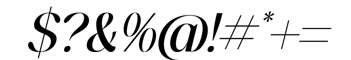 Tranquil Euphoric Serif Italic Font OTHER CHARS
