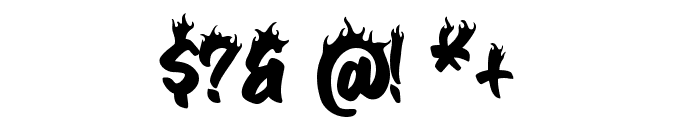 Trash Flame Font OTHER CHARS