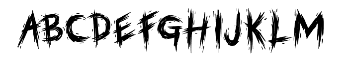 Trashed Font UPPERCASE