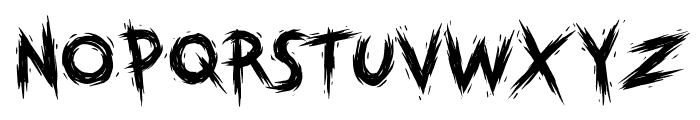 Trashed Font UPPERCASE