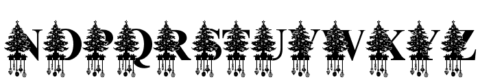 Tree Christmas Monogram Font UPPERCASE