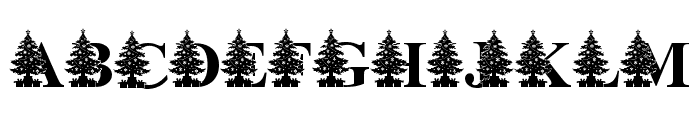 Tree Christmas Monogram Font LOWERCASE