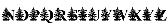 Tree Christmas Monogram Font LOWERCASE