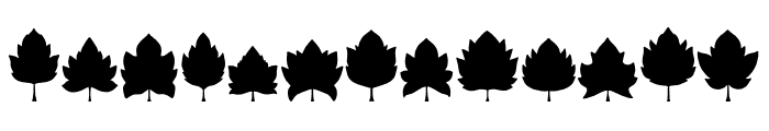 Tree Leaf Font UPPERCASE