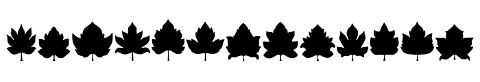 Tree Leaf Font UPPERCASE