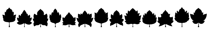 Tree Leaf Font LOWERCASE