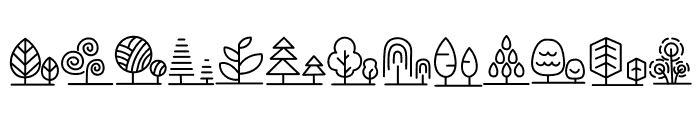 Tree doodle Font UPPERCASE