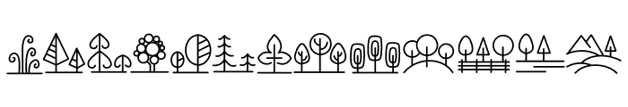 Tree doodle Font UPPERCASE