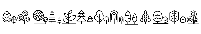 Tree doodle Font LOWERCASE