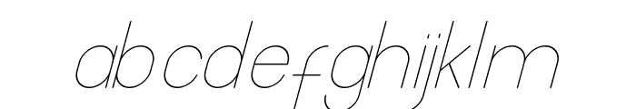 Trellacote Light Italic Font LOWERCASE