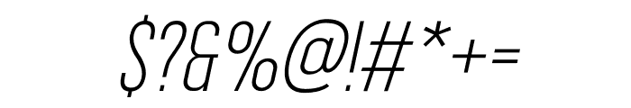 Tresnaku Light Italic Font OTHER CHARS