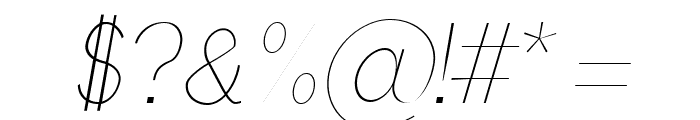 Treyton Thin Italic Font OTHER CHARS
