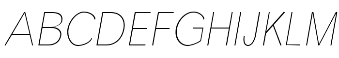 Treyton Thin Italic Font UPPERCASE