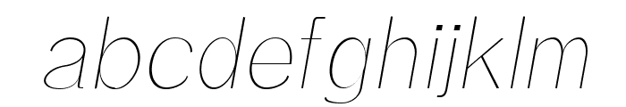 Treyton Thin Italic Font LOWERCASE