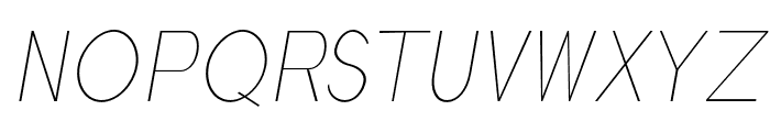 Treyton-ThinItalic Font UPPERCASE