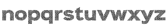 Tribal Pattern Lettering Font LOWERCASE
