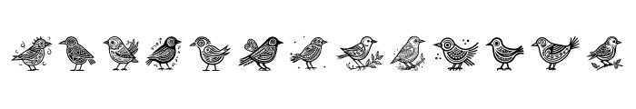 Tribal Sparrow bird Regular Font LOWERCASE