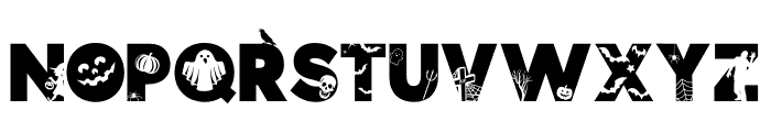 Trick or Treat Silhouette Font Regular Font LOWERCASE