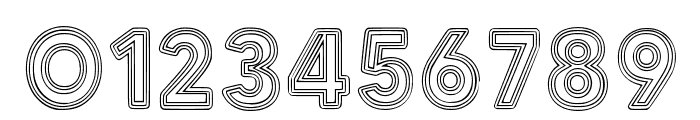 Triple Outline Regular Font OTHER CHARS