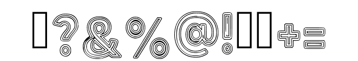 Triple Outline Regular Font OTHER CHARS