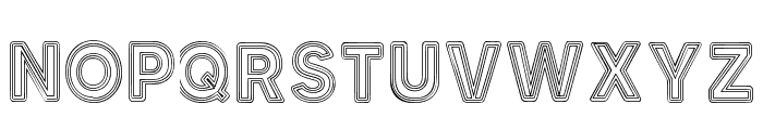 Triple Outline Regular Font LOWERCASE