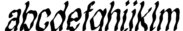 TrippyTrance Condensed Slant Font LOWERCASE