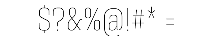 Triunfo-ThinCondensed Font OTHER CHARS