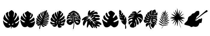 Tropical Leaf Font UPPERCASE