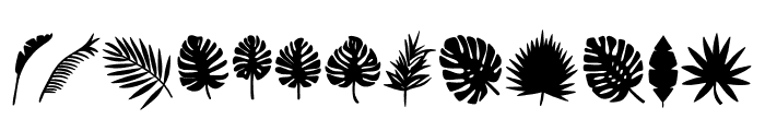 Tropical Leaf Font UPPERCASE