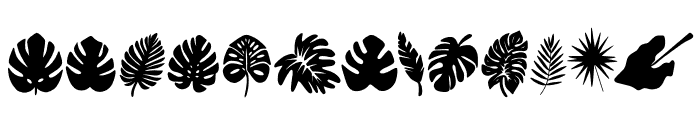 Tropical Leaf Font LOWERCASE